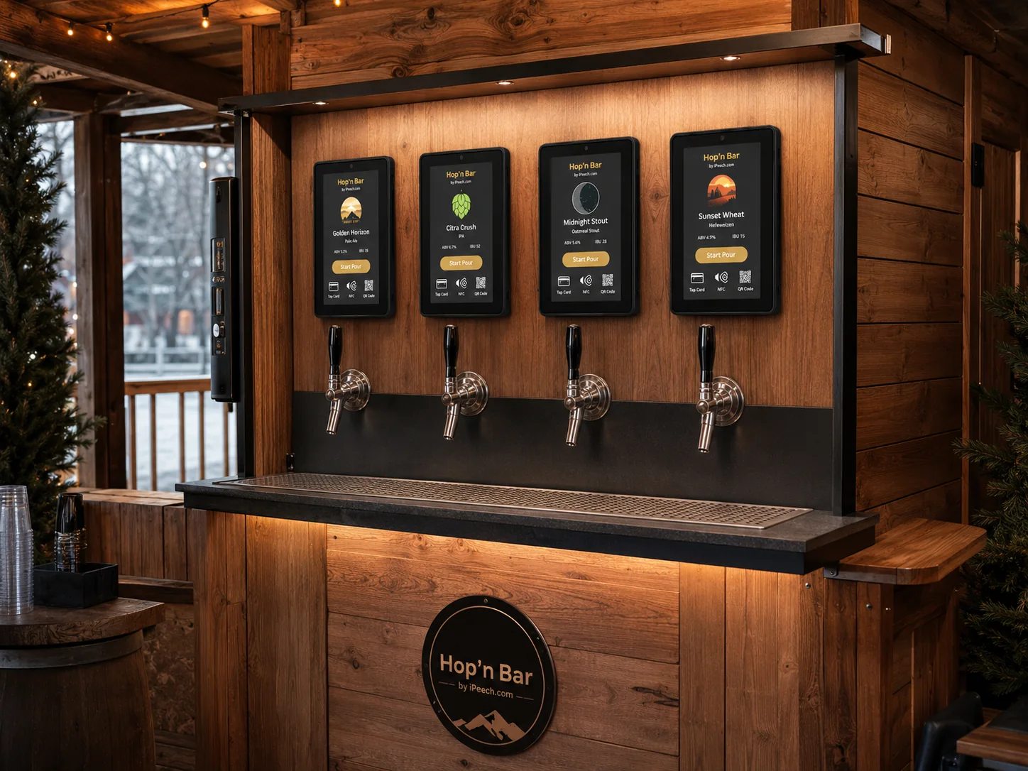 Chalet evenementiel Hop'n Bar - visuel de configuration envisagee